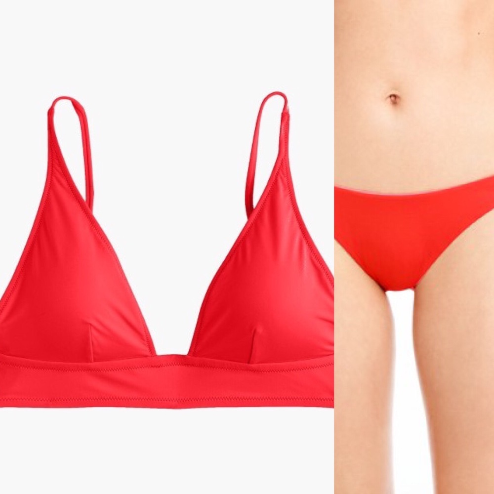 ❌SOLD❌ J crew RED bikini set